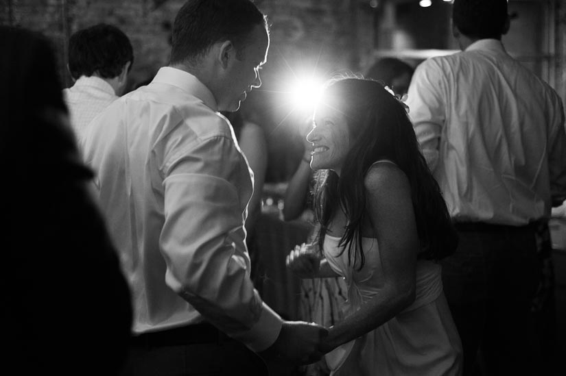 bride and groom dancing during wedding reception