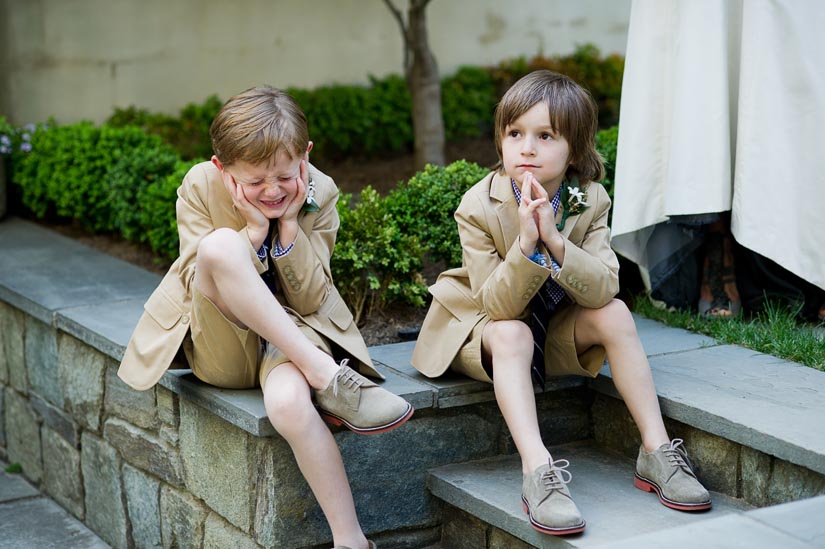 little boys at a washington dc wedding ceremony