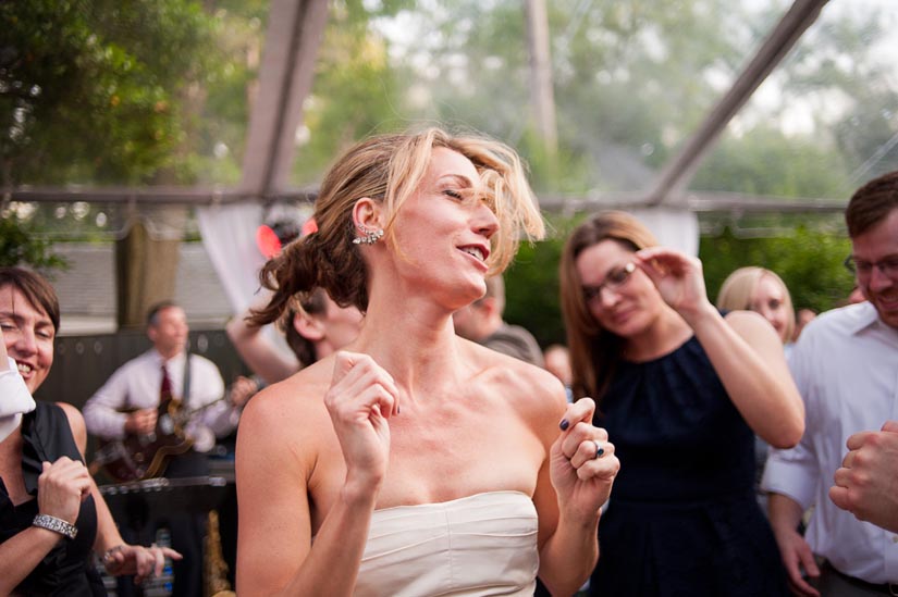 bride dancing during wedding reception in washington, dc