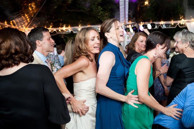 conga line at the wedding reception in washington dc