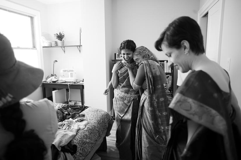 mom and daughter moment before the wedding