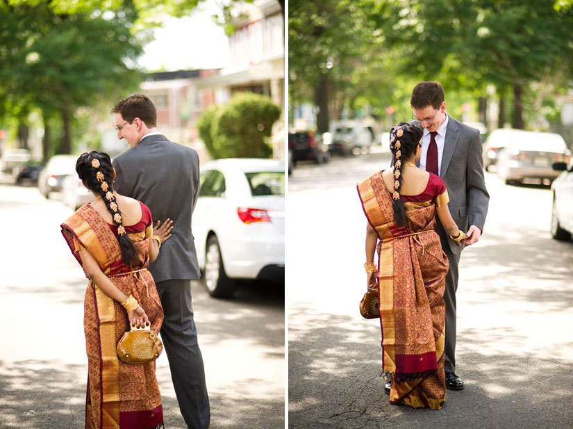 first look with indian bride