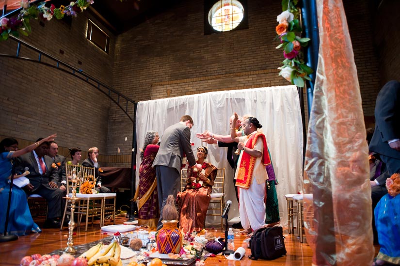 bride and groom during wedding ceremony