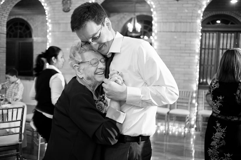 dancing with grandmother at washington, dc indian wedding