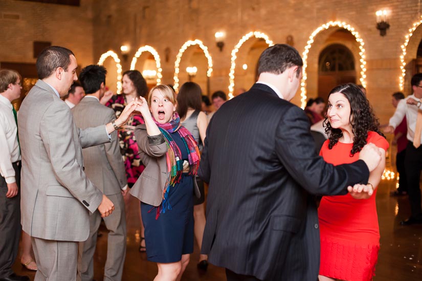 dancing at st. francis hall wedding reception