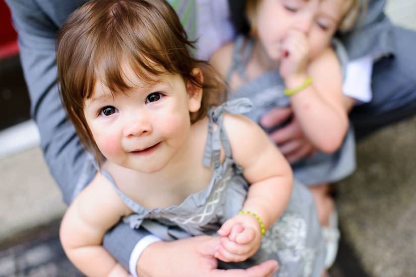 little girl in old town alexandria wedding