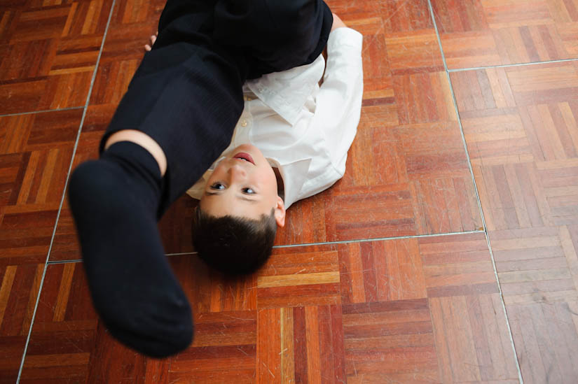 break dancing during the wedding reception