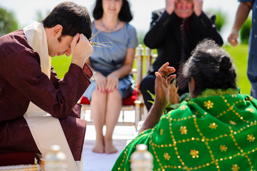 groom at indian wedding ceremony