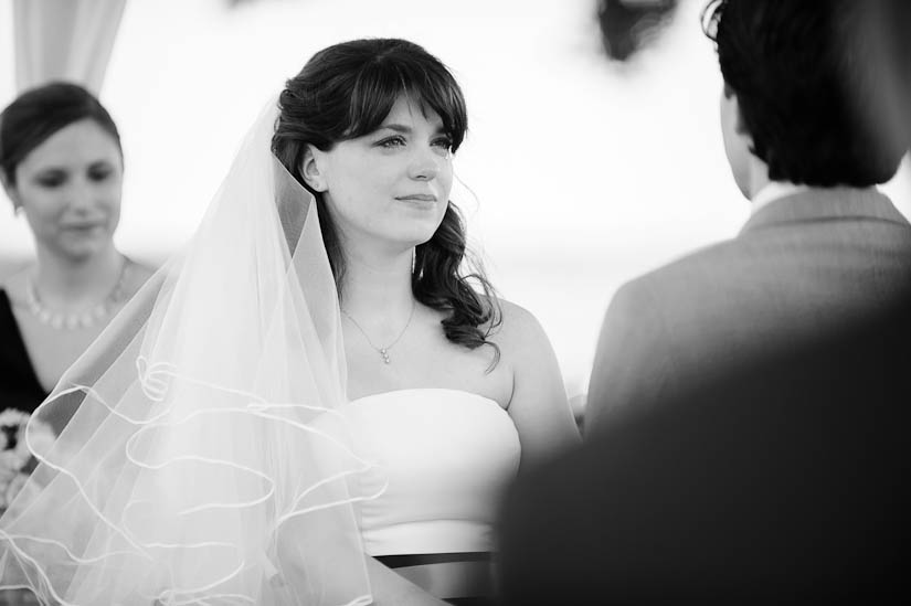 bride crying during wedding ceremony