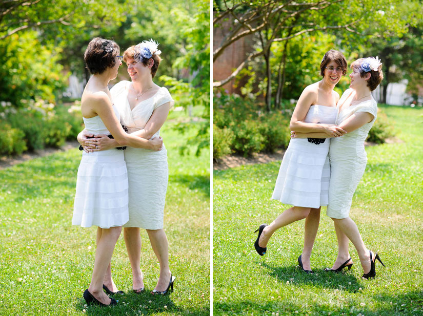 adorable brides for same-sex wedding in washington dc
