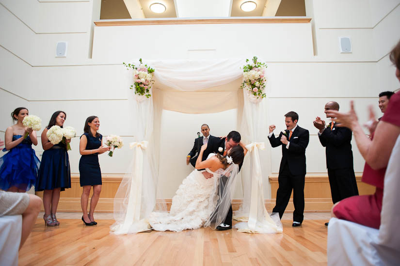 dip first kiss at levine museum of the new south destination wedding