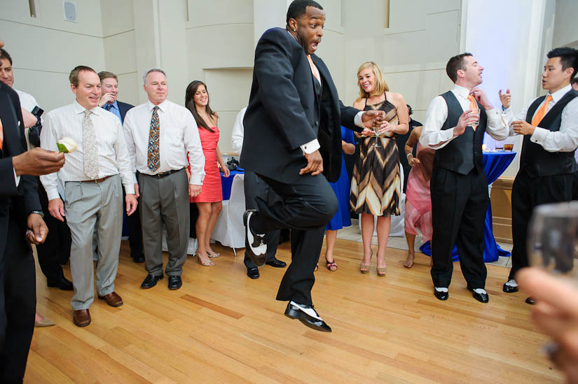 dancing at levine museum of the new south wedding