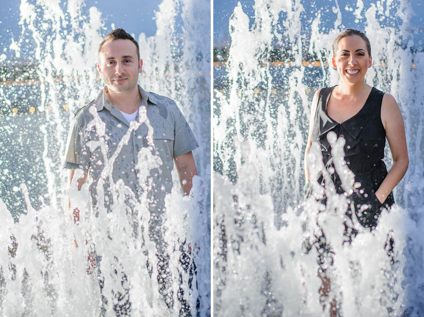 awesome couple photos at navy yard fountain
