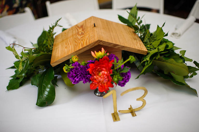 hand-crafted table pieces for arts club of washington wedding