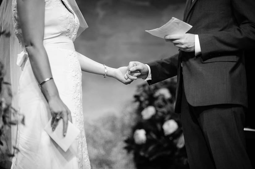 holding hands during vows