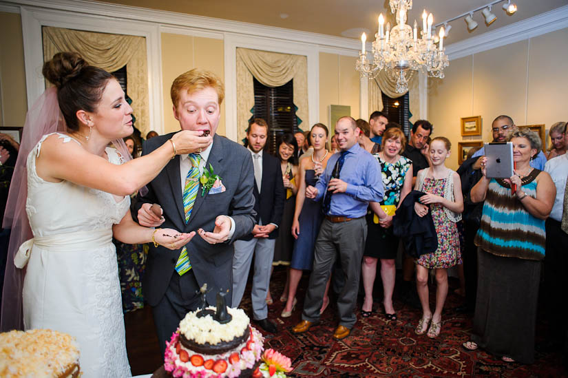 cake moment at arts club of washington wedding