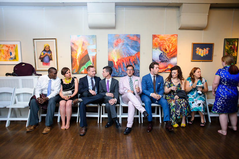 guests seated under the art at arts club of washington