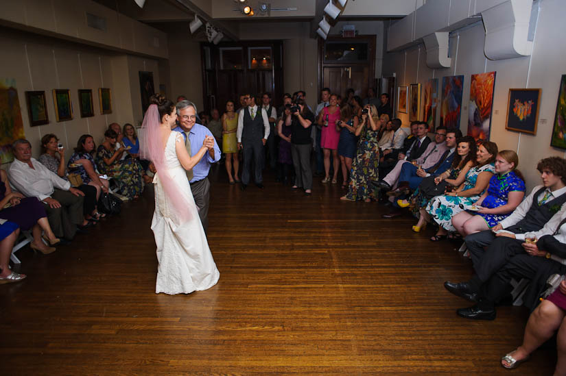 dancing with her father at arts club of washington wedding