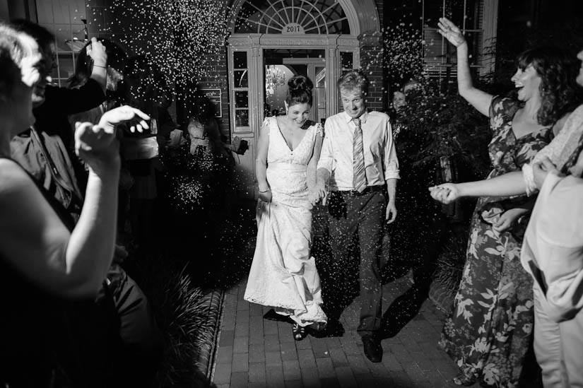 grand exit with lavender at arts club of washington wedding