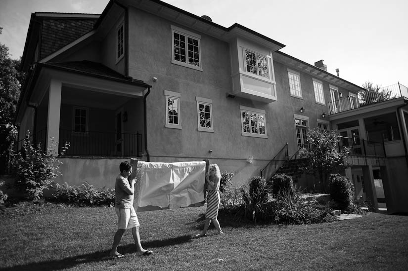 black and white documentary family photography