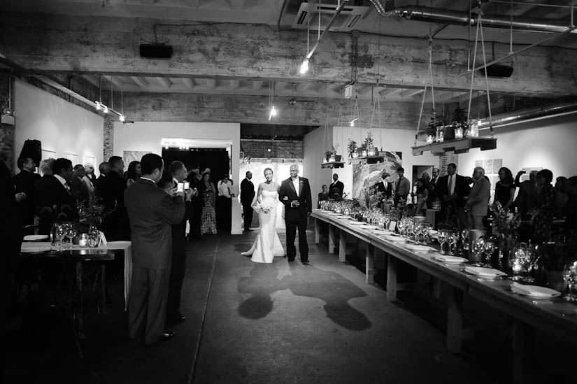 wedding processional at longview gallery