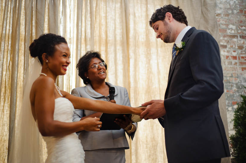 wedding ceremony at longview gallery