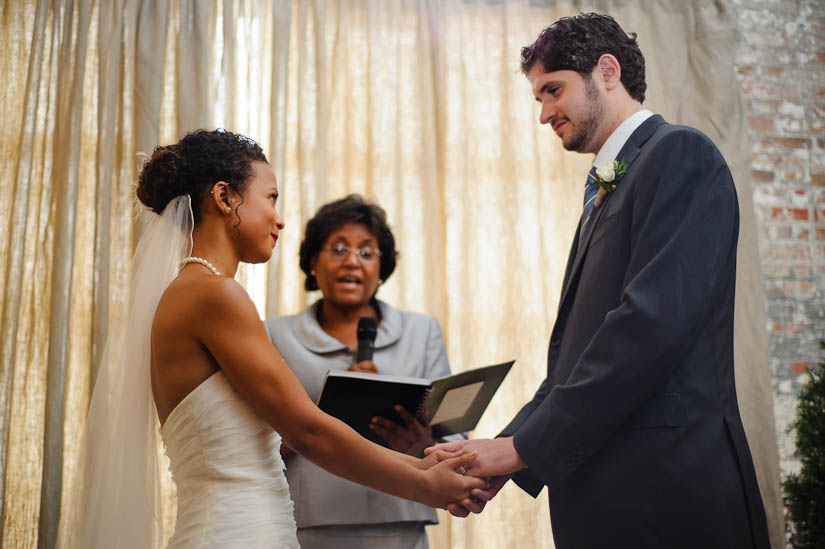 wedding ceremony moment at longview gallery