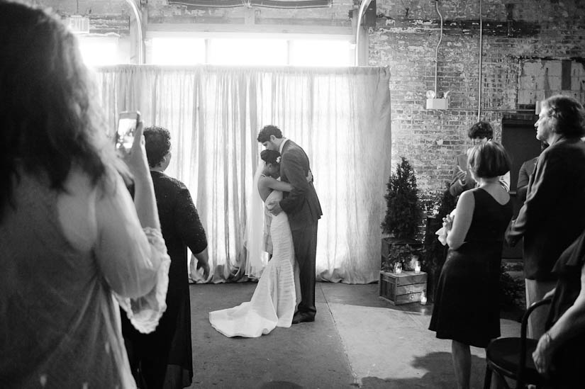 beautiful moment during wedding ceremony at longview gallery