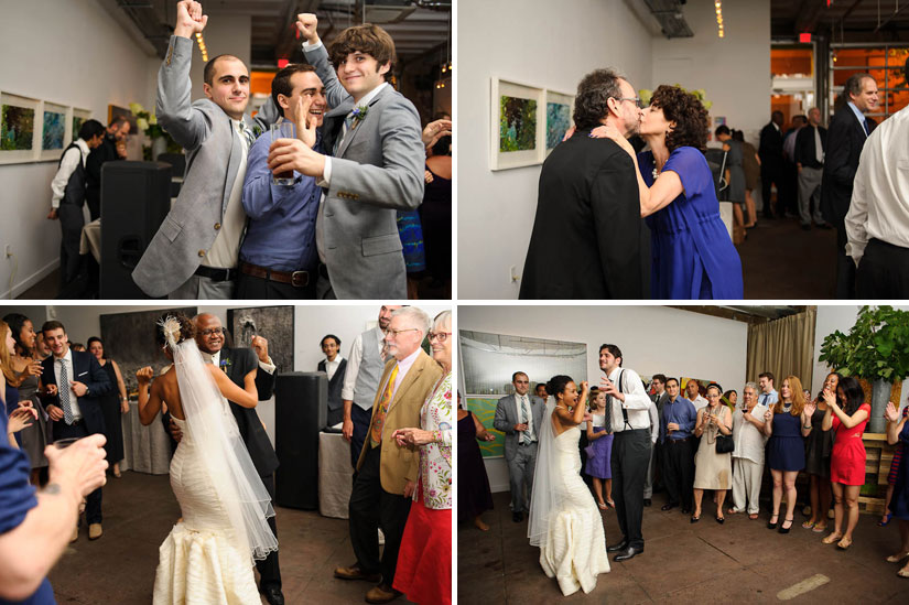 dance party at longview gallery wedding