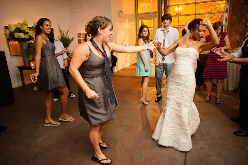 dancing at the wedding reception