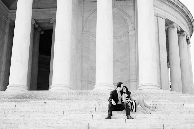 jefferson memorial engagement photography