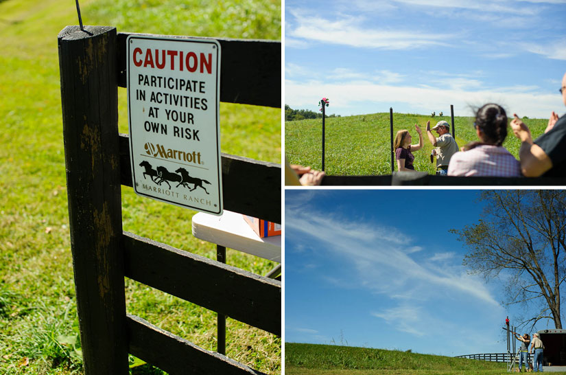 skeet shooting before the wedding at marriott ranch