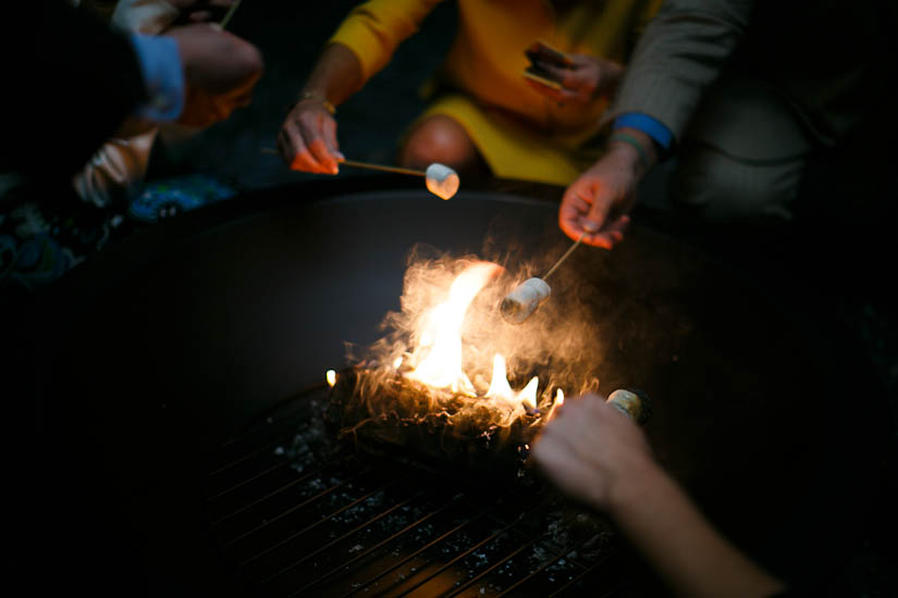 roasting marshmallows at marriott ranch