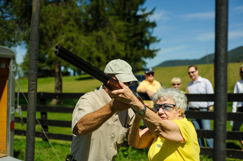 grandma shooting skeet at marriott ranch