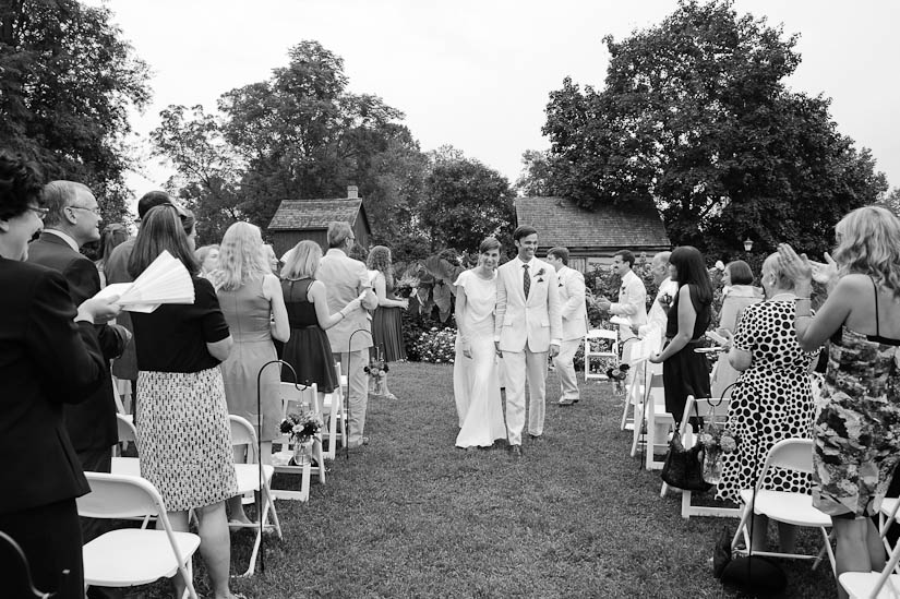 walking down the aisle at woodlawn manor wedding