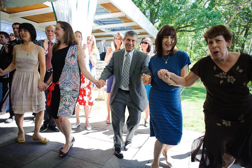 parents dancing during the hora