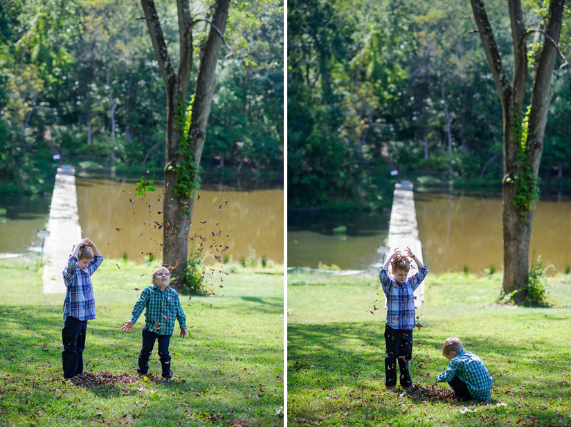 little boys playing at princeton, nj wedding