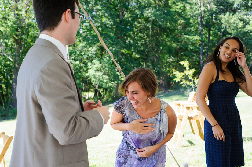 laughing at princeton, nj brunch wedding