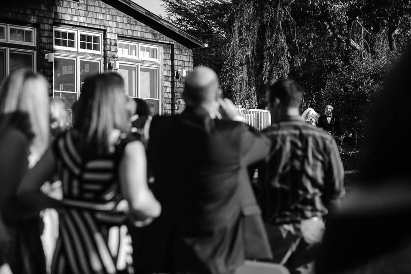 bride walking down the aisle at historic london town wedding