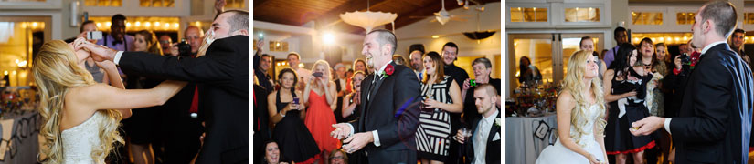 cake cutting at historic london town wedding