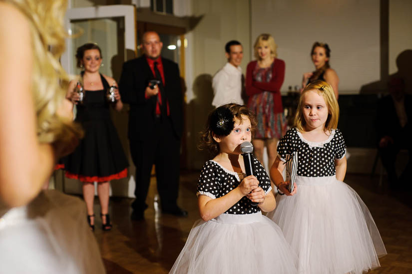 little girl singing at historic london town wedding
