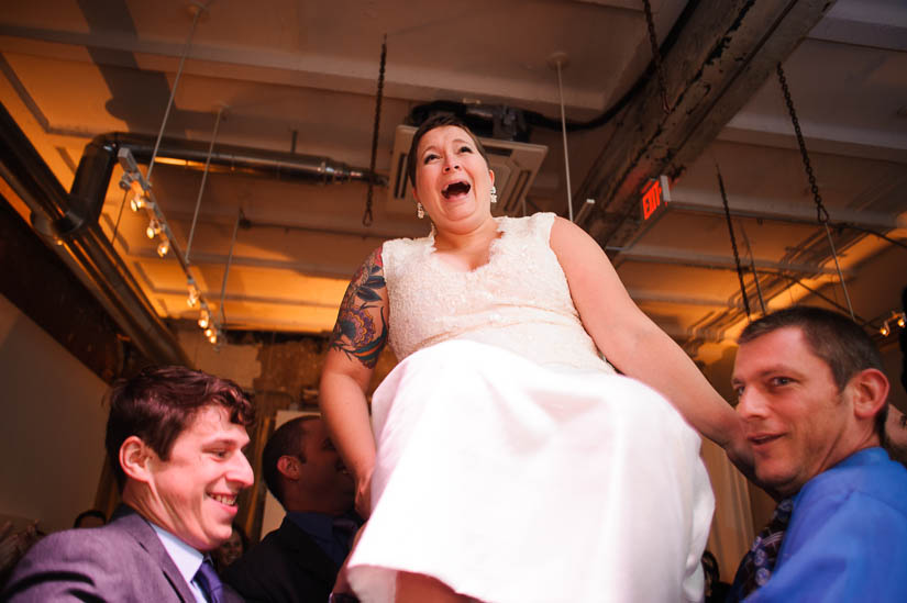 bride during the hora at longview gallery wedding