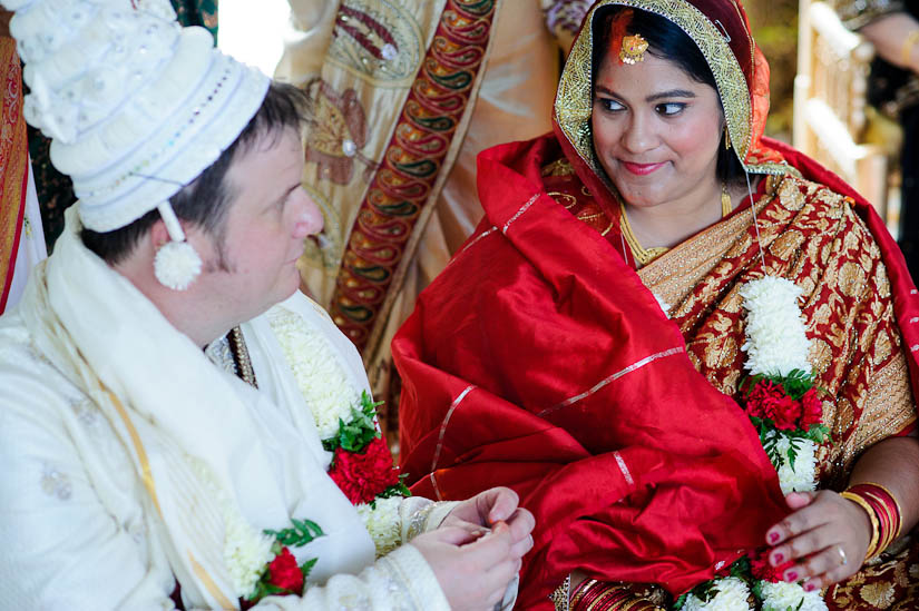 bride and groom during the bracelet ceremony