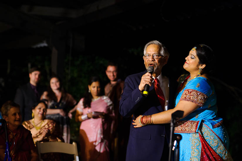 making speeches at garden falls indian wedding