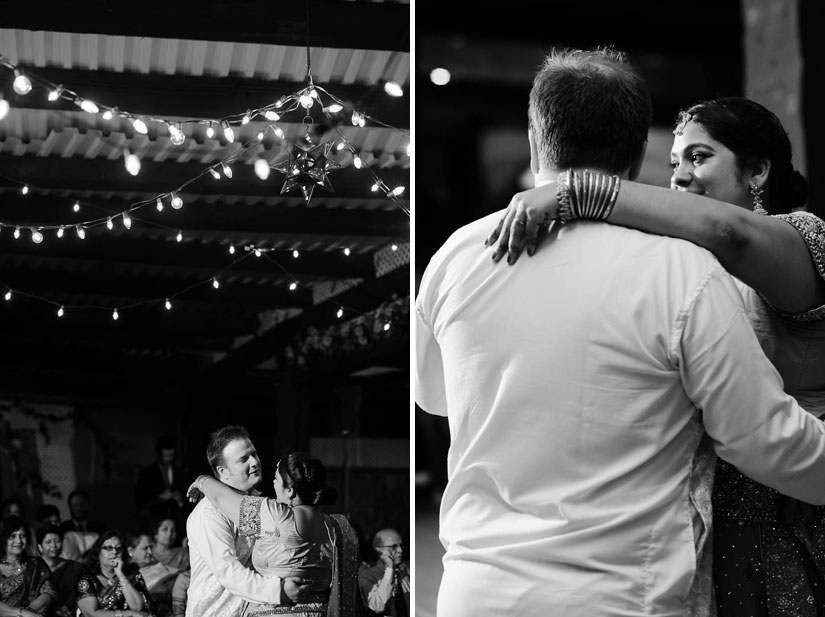 bride and groom dance together for the first time