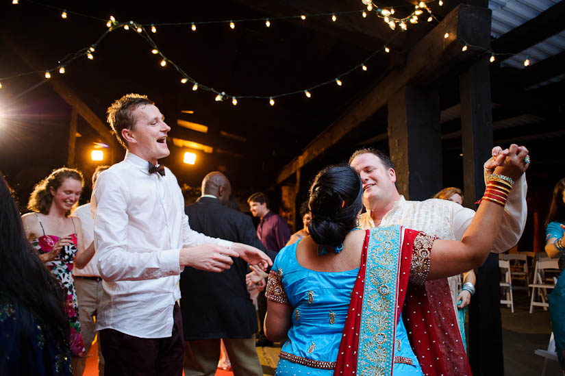 bride and groom dancing near the end of the set