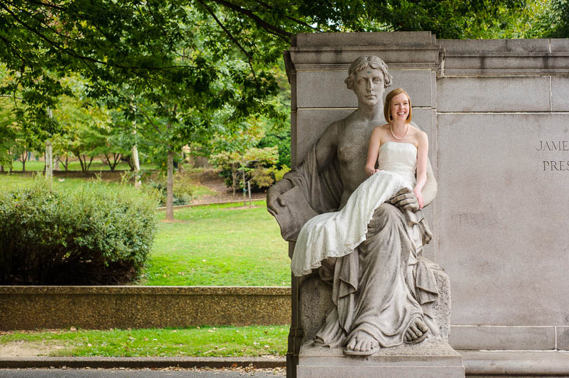 bridal portrait at meridian hill park