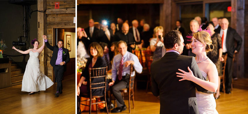 introductions and first dance at the barns at wolf trap