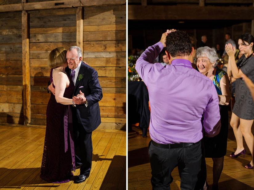 wedding guests dancing at the barns at wolf trap