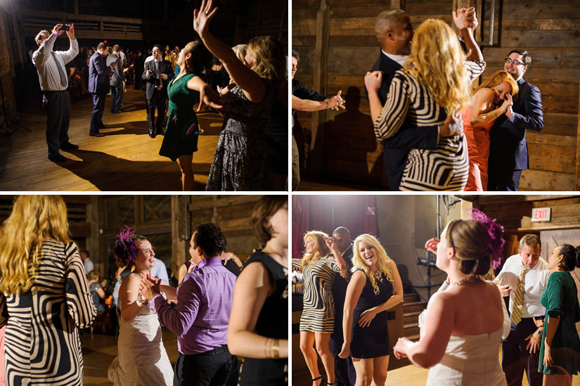 dance party at the barns at wolf trap wedding